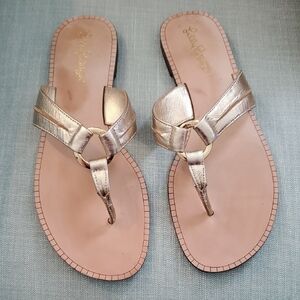 Lilly Pulitzer McKim Thong Sandal Gold 8.5
